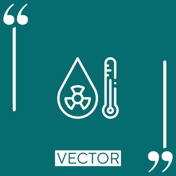 Pictograma Vectorială Apă Caldă Linear Linie Stroked Editabilă — Vector de stoc