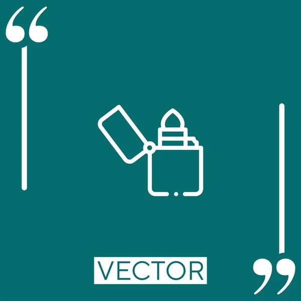 Leichteres Vektorsymbol Lineares Symbol Bearbeitbare Strichlinie — Stockvektor