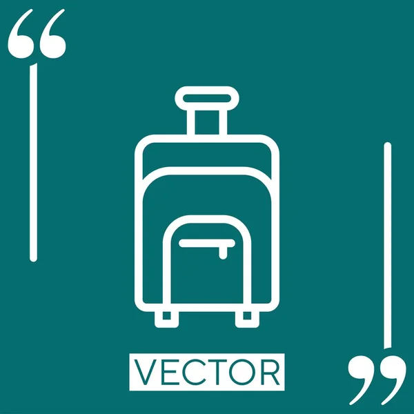 Luggage Vector Icon Linear Icon Editable Stroked Line — Stock Vector