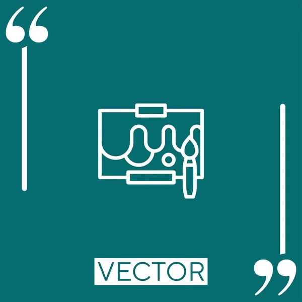 Pintura Vector Icono Icono Lineal Línea Acariciada Editable — Vector de stock