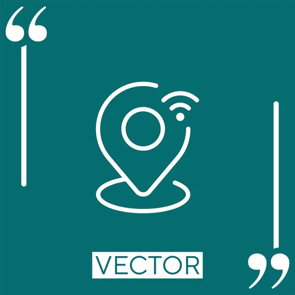 Marcador Posición Icono Vectorial Icono Lineal Línea Acariciada Editable — Vector de stock