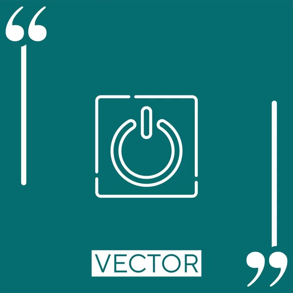 Power Vector Icon Icono Lineal Línea Acariciada Editable — Vector de stock