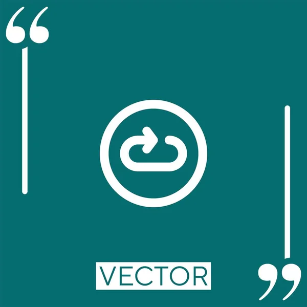 Ícone Vetor Repetição Ícone Linear Linha Encadeada Editável — Vetor de Stock