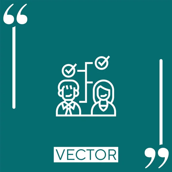 Proveedor Vector Icono Icono Lineal Línea Acariciada Editable — Vector de stock