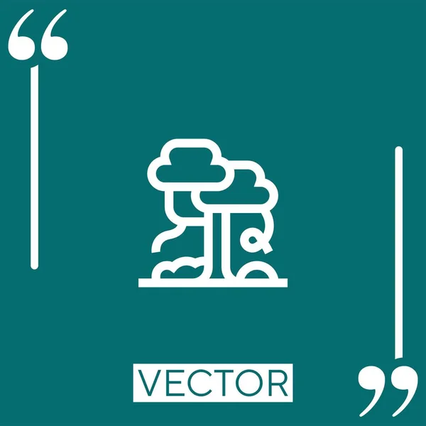 Árbol Vector Icono Icono Lineal Línea Acariciada Editable — Archivo Imágenes Vectoriales