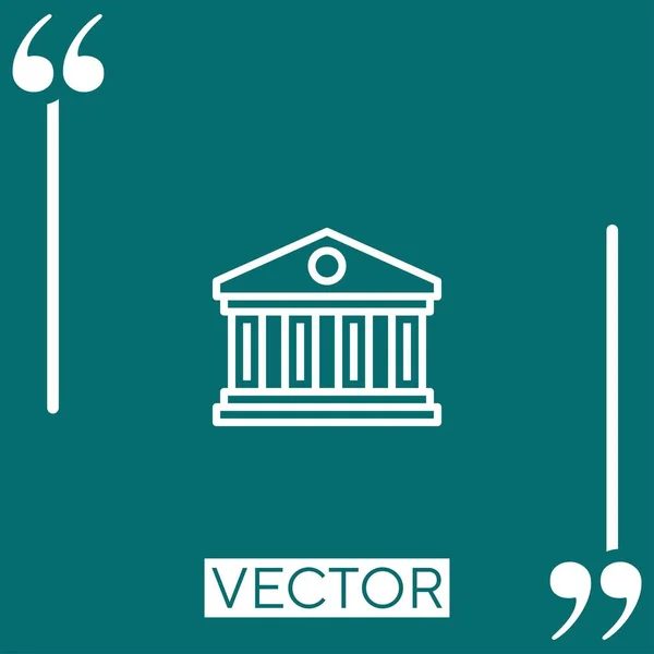 Icône Vectorielle Bancaire Icône Linéaire Ligne Caressée Modifiable — Image vectorielle