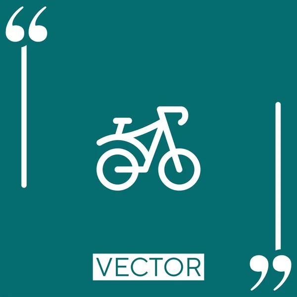Иконка Велосипедного Вектора Линейная Редактируемая Линия — стоковый вектор