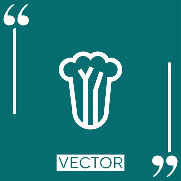 Icône Vectorielle Chou Icône Linéaire Ligne Caressée Modifiable — Image vectorielle