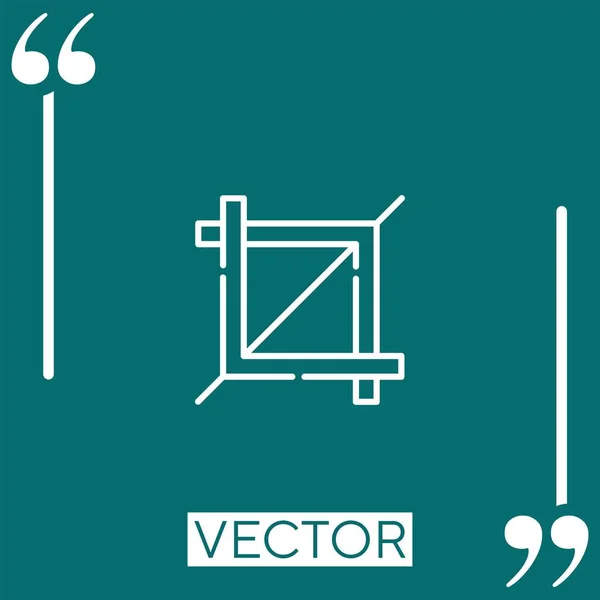 Icône Vectorielle Culture Icône Linéaire Ligne Caressée Modifiable — Image vectorielle