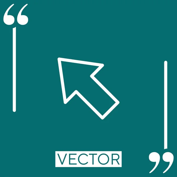 Izquierda Icono Vectorial Icono Lineal Línea Acariciada Editable — Vector de stock
