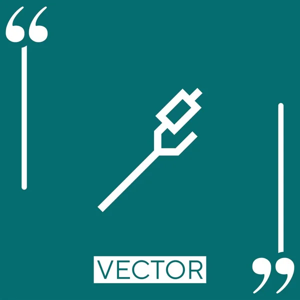 Marshmallow Icône Vectorielle Icône Linéaire Ligne Caressée Modifiable — Image vectorielle