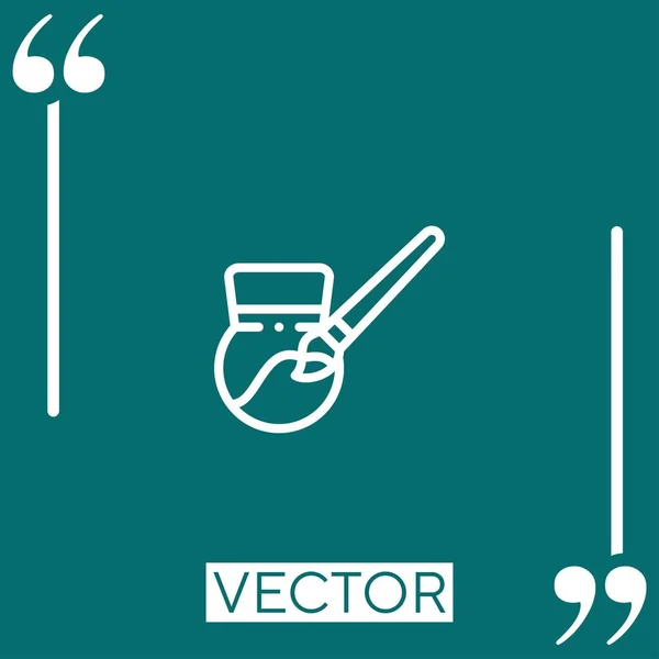 Ícone Vetor Pintura Ícone Linear Linha Encadeada Editável — Vetor de Stock