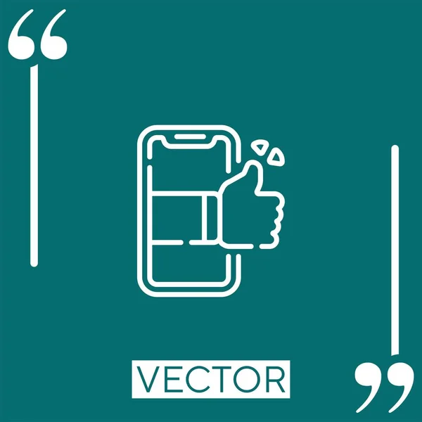 Okostelefon Vektor Ikon Lineáris Ikon Szerkeszthető Simított Vonal — Stock Vector