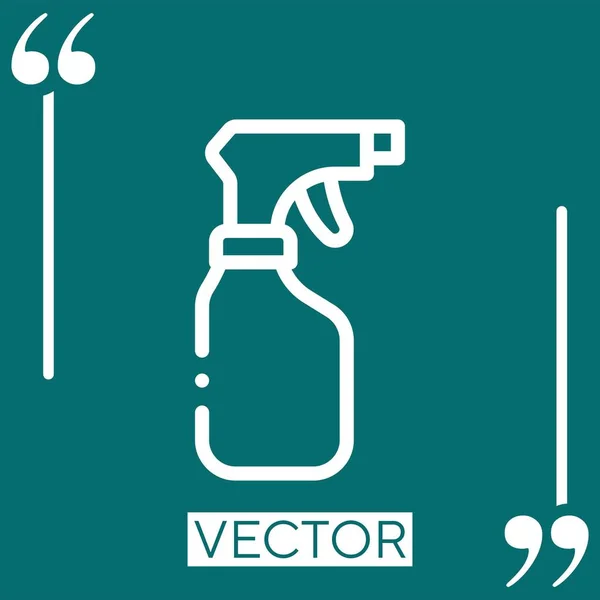 Sprayer Vektor Symbol Lineares Symbol Bearbeitbare Strichlinie — Stockvektor