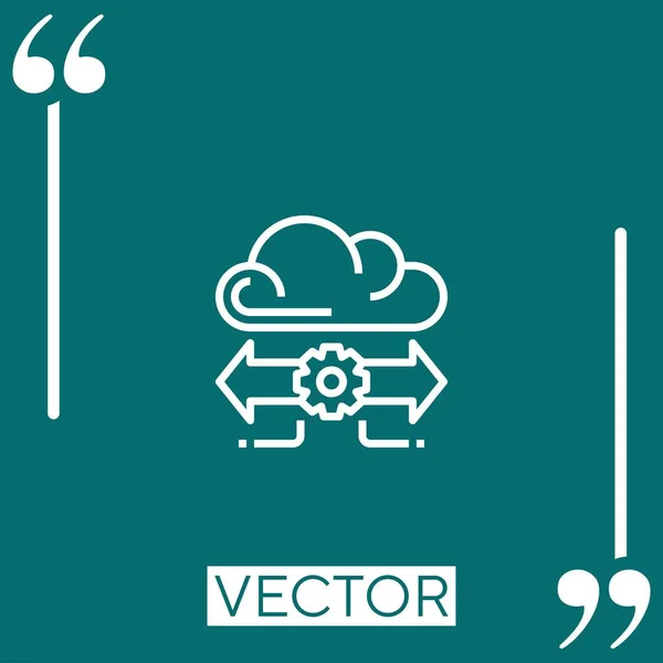 Upgrade Vector Icon Icono Lineal Línea Acariciada Editable — Vector de stock