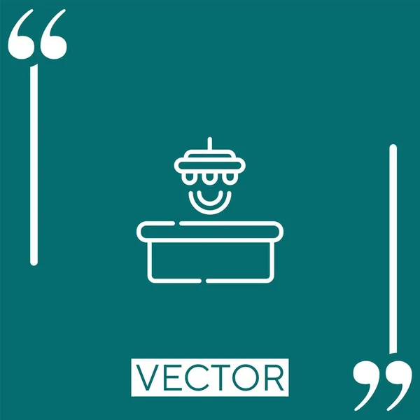 Icono Vector Rayos Icono Lineal Línea Acariciada Editable — Vector de stock