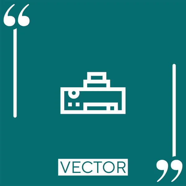 Icono Vector Cámara Icono Lineal Línea Acariciada Editable — Vector de stock