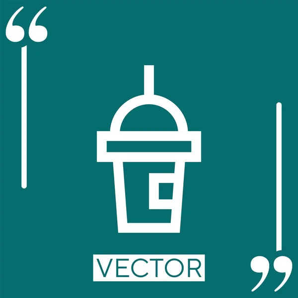 Drink Vektorsymbol Lineares Symbol Bearbeitbare Strichlinie — Stockvektor