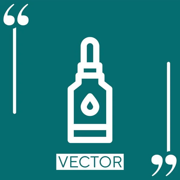 Augentropfen Vektorsymbol Lineares Symbol Bearbeitbare Strichlinie — Stockvektor