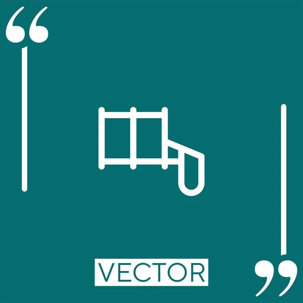 Иконка Вектора Топлива Редактируемая Линия — стоковый вектор