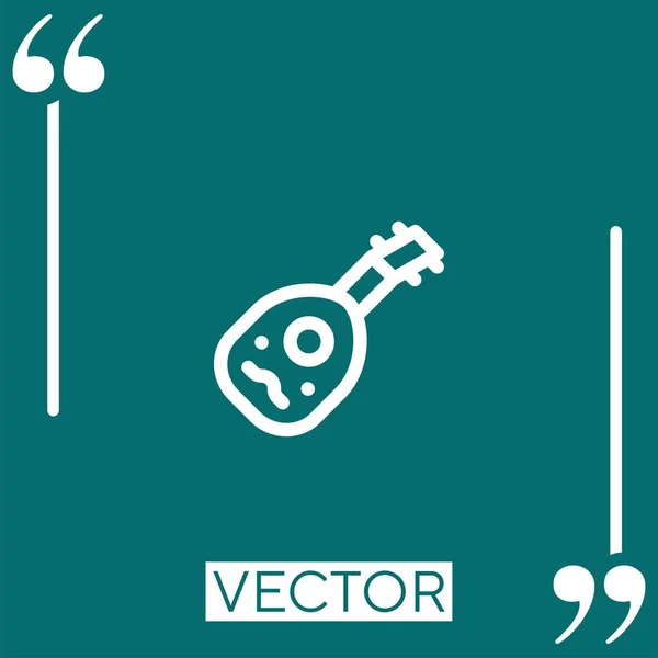 Ikona Vektoru Laud Lineární Ikona Upravitelná Čára — Stockový vektor