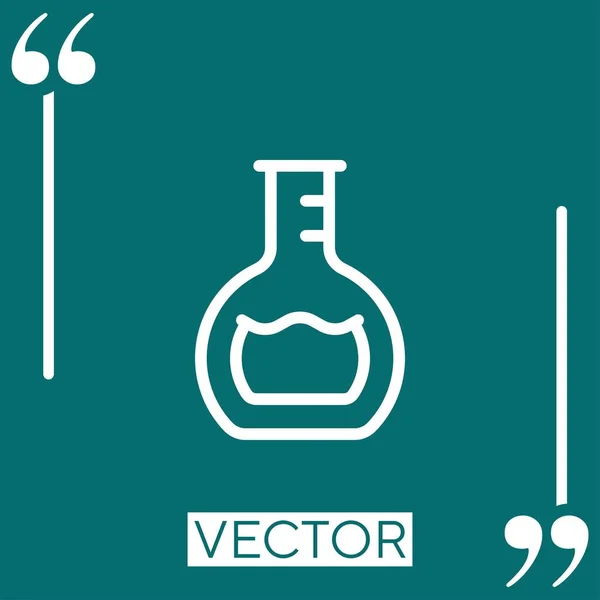 Icono Del Vector Líquido Icono Lineal Línea Acariciada Editable — Vector de stock