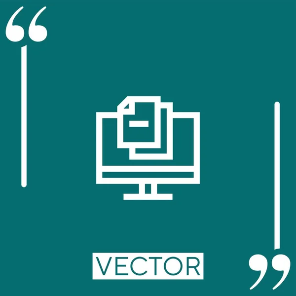 Notas Vector Icono Icono Lineal Línea Acariciada Editable — Vector de stock