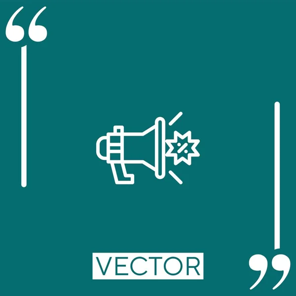 Promote Vector Icon Linear Icon Editable Stroked Line — Stock Vector