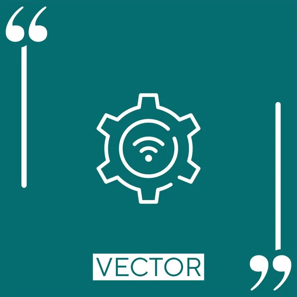 Paramètre Icône Vectorielle Icône Linéaire Ligne Caressée Modifiable — Image vectorielle