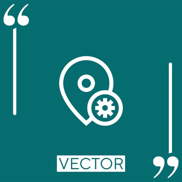 Ícone Vetor Configurações Ícone Linear Linha Encadeada Editável — Vetor de Stock