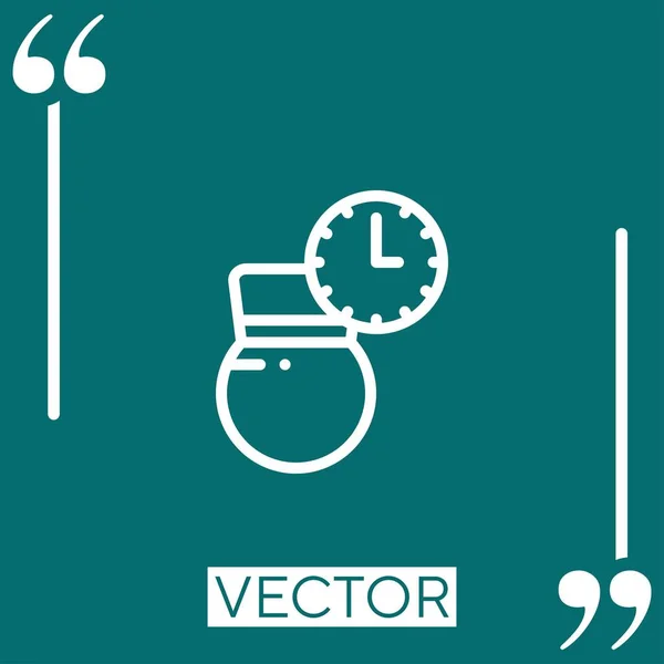 Icono Vectorial Cerámica Icono Lineal Línea Acariciada Editable — Vector de stock