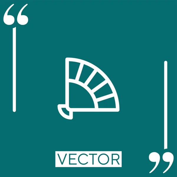 Ikona Vektoru Ventilátoru Lineární Ikona Upravitelná Čára — Stockový vektor