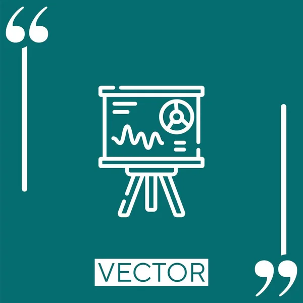 Presentation Vector Icon Linear Icon Editable Stroked Line — Stock Vector