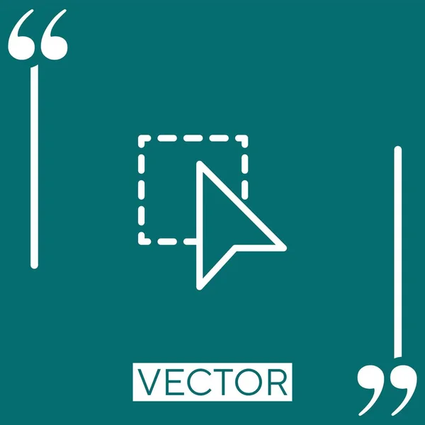 Select Vector Icon Icono Lineal Línea Acariciada Editable — Archivo Imágenes Vectoriales