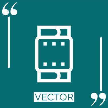 Dizlik vektör simgesi doğrusal simgesi. Düzenlenebilir okşanmış satır