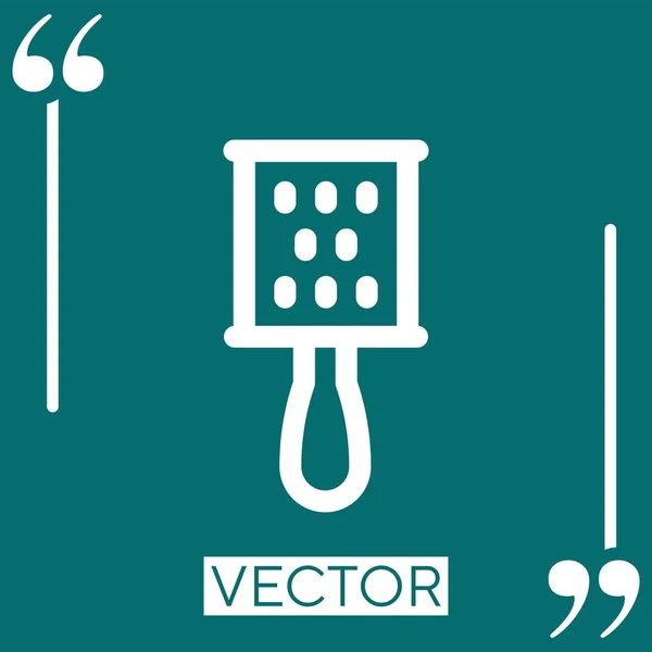 Cabasa Vektor Symbol Lineares Symbol Bearbeitbare Strichlinie — Stockvektor