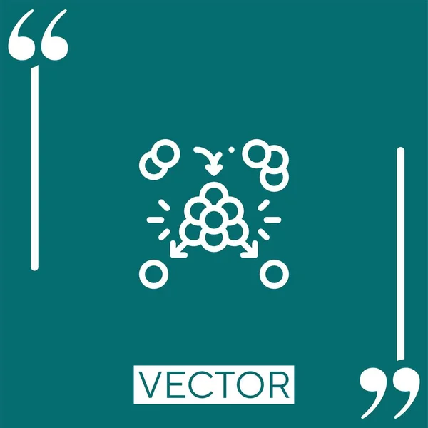 Иконка Вектора Термоядерного Синтеза Линейная Редактируемая Линия — стоковый вектор