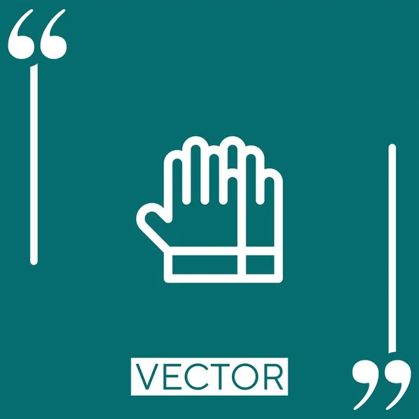Перчатки Векторный Значок Линейный Значок Редактируемая Линия — стоковый вектор