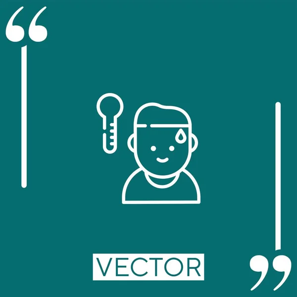 Enfermedad Vector Icono Icono Lineal Línea Acariciada Editable — Vector de stock