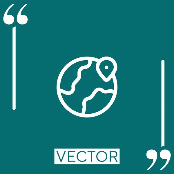 Location Vector Icon Icono Lineal Línea Acariciada Editable — Vector de stock
