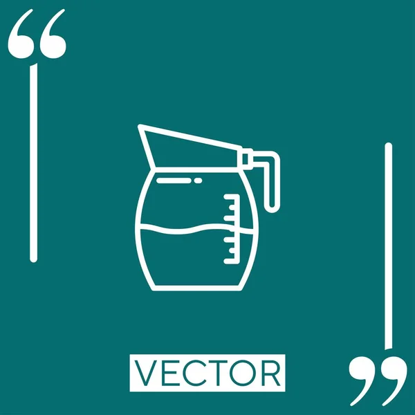 Pot Vector Icon Icono Lineal Línea Acariciada Editable — Vector de stock