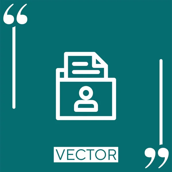 Record Vector Icon Icono Lineal Línea Acariciada Editable — Vector de stock