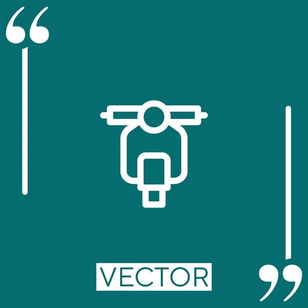 Icône Vectorielle Scooter Icône Linéaire Ligne Caressée Modifiable — Image vectorielle