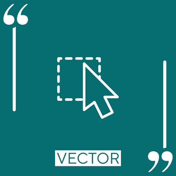 Wählen Sie Vektorsymbol Lineares Symbol Bearbeitbare Strichlinie — Stockvektor