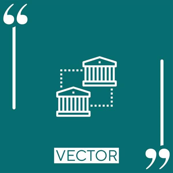 Transfer Money Vector Icon Linear Icon Editable Stroked Line — Stock Vector