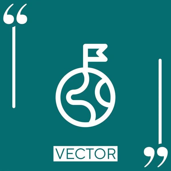 Мировая Векторная Икона Линейная Редактируемая Линия — стоковый вектор