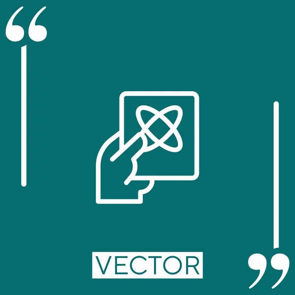 Vektor Symbol Lineares Symbol Halten Bearbeitbare Strichlinie — Stockvektor