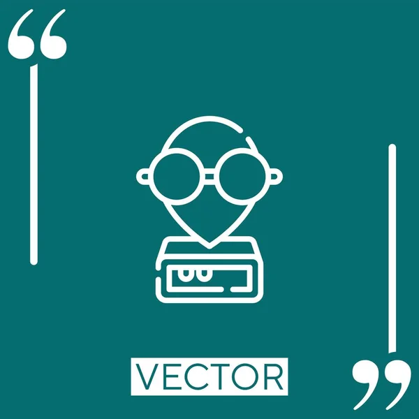 Icono Vector Privacidad Icono Lineal Línea Acariciada Editable — Archivo Imágenes Vectoriales