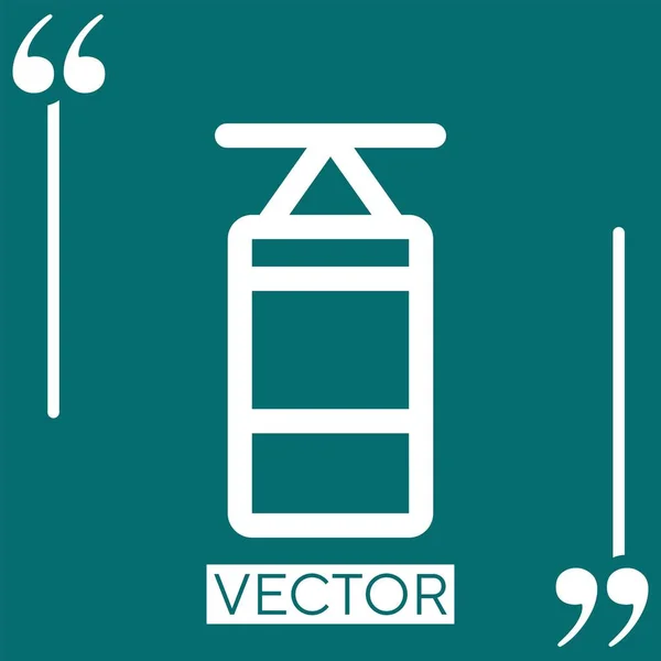 Ícone Vetor Bola Perfuração Ícone Linear Linha Encadeada Editável — Vetor de Stock