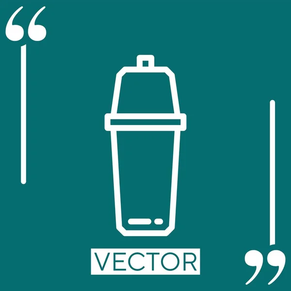 Shaker Vector Icon Icono Lineal Línea Acariciada Editable — Vector de stock